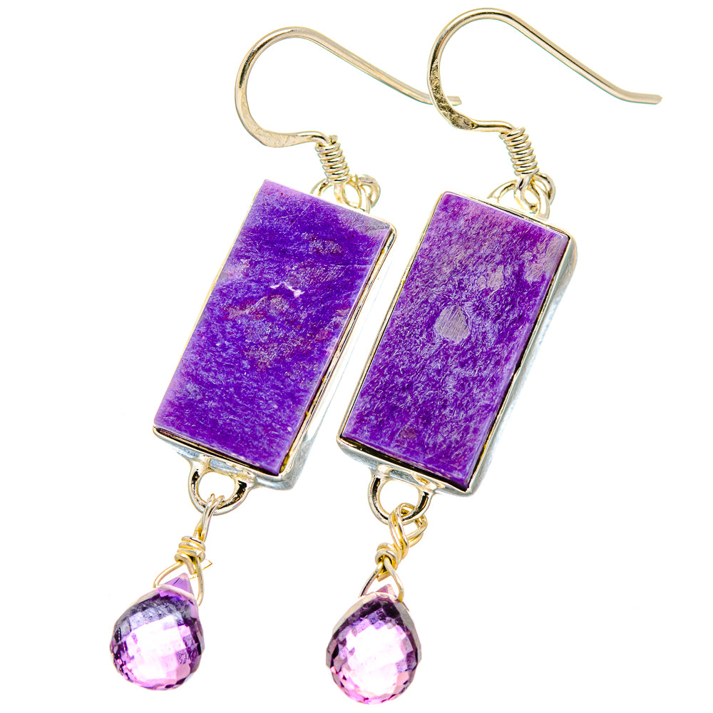 Charoite Earrings handcrafted by Anasilvercos - EARR422702