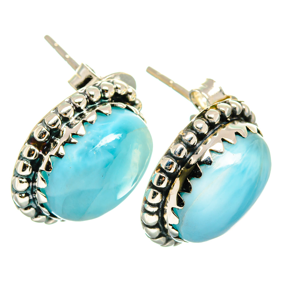 Larimar Earrings handcrafted by Anasilvercos - EARR422705