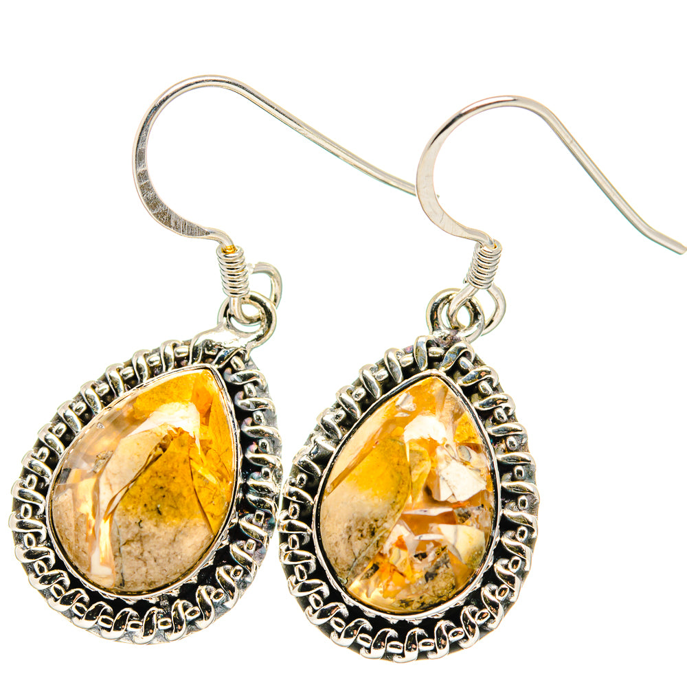 Brecciated Mookaite Earrings handcrafted by Anasilvercos - EARR422727