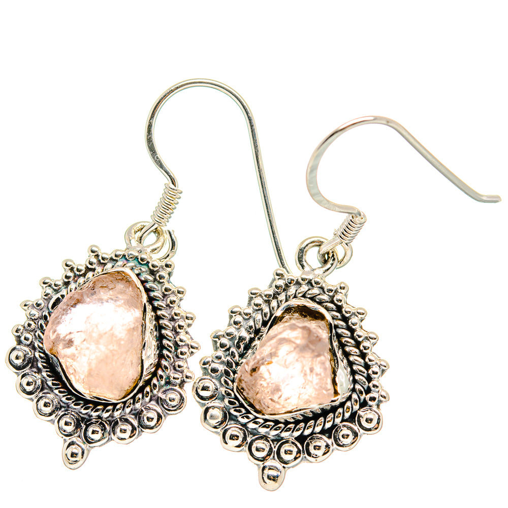 Rose Quartz Earrings handcrafted by Anasilvercos - EARR422729