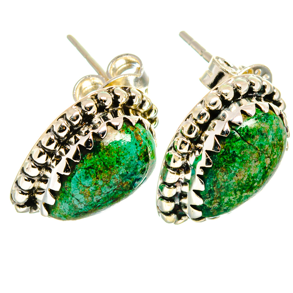 Chrysocolla Earrings handcrafted by Anasilvercos - EARR422734