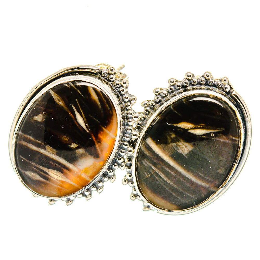 Turkish Tube Agate Earrings handcrafted by Anasilvercos - EARR422737