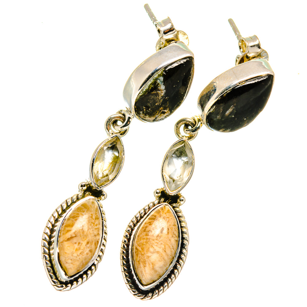 Fossil Coral Earrings handcrafted by Anasilvercos - EARR422743