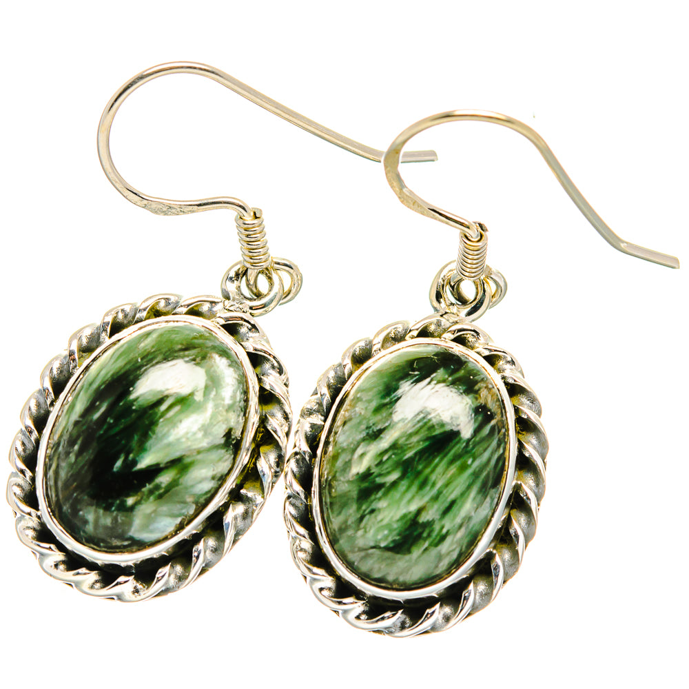 Seraphinite Earrings handcrafted by Anasilvercos - EARR422751