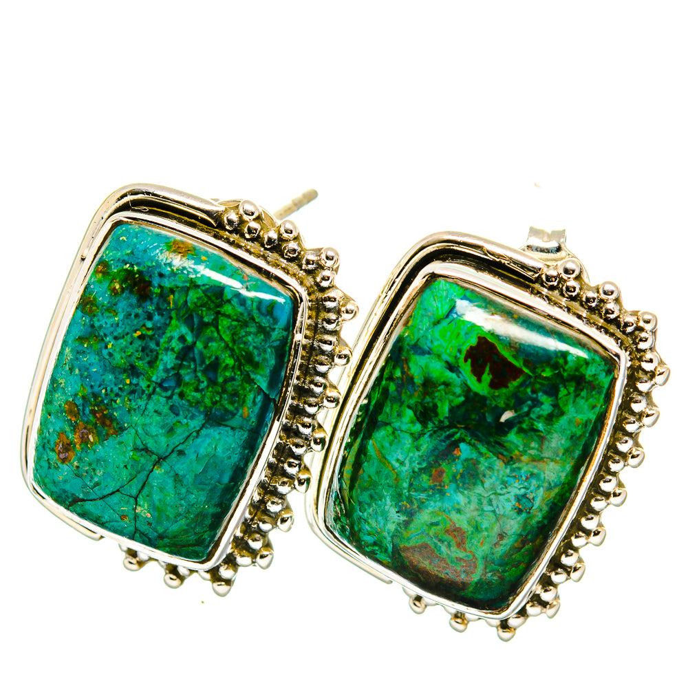 Chrysocolla Earrings handcrafted by Anasilvercos - EARR422754