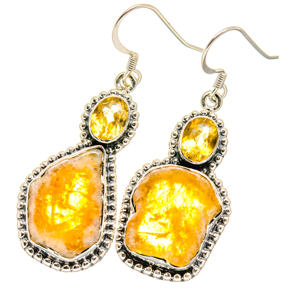 Citrine Earrings handcrafted by Anasilvercos - EARR422769