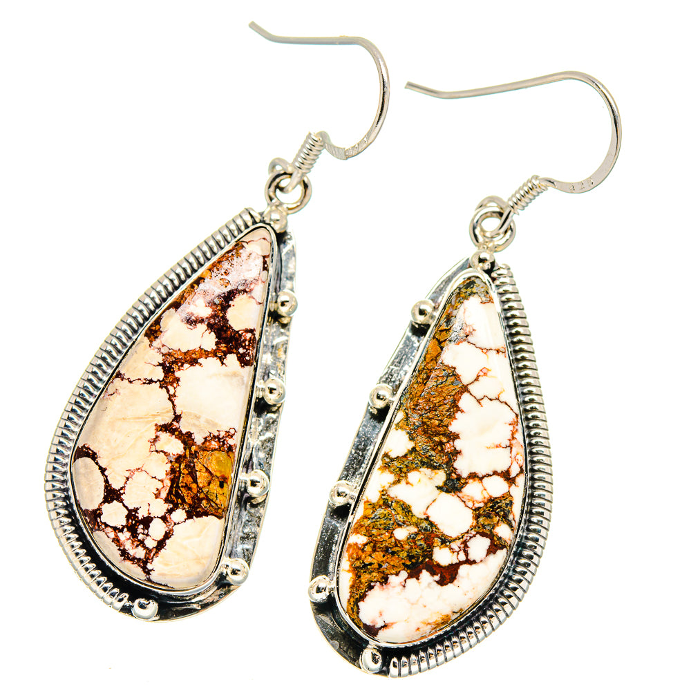 Wild Horse Jasper Earrings handcrafted by Anasilvercos - EARR422787
