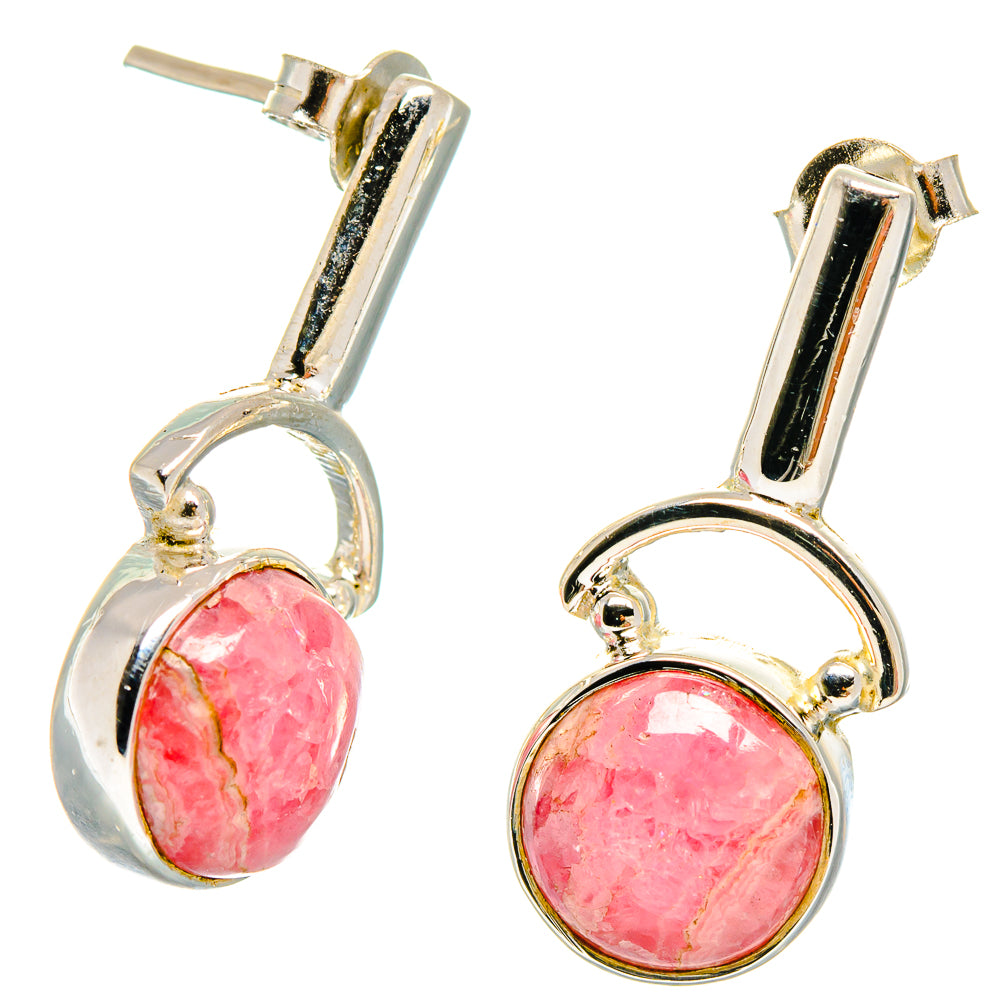 Rhodochrosite Earrings handcrafted by Anasilvercos - EARR422790