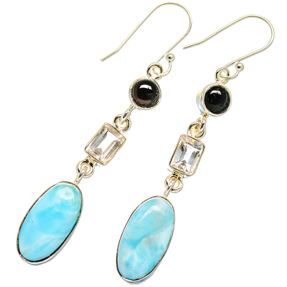 Larimar Earrings handcrafted by Anasilvercos - EARR422793