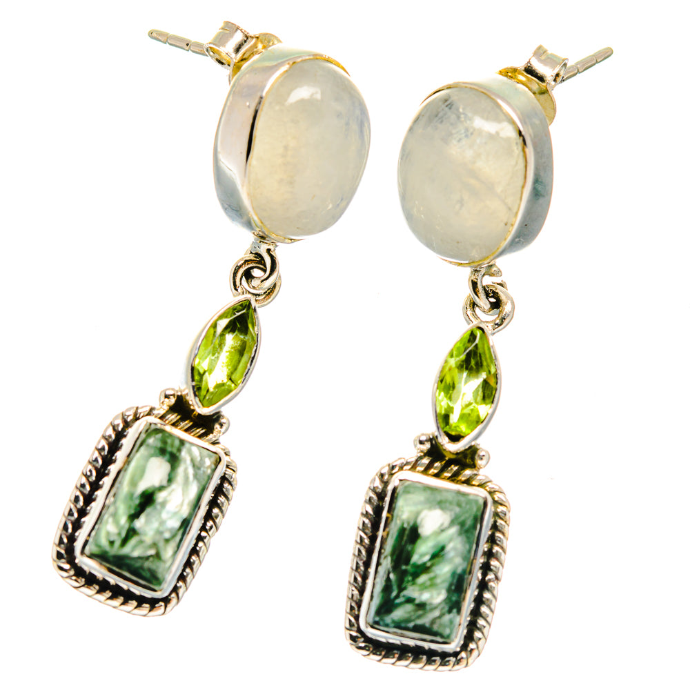 Seraphinite Earrings handcrafted by Anasilvercos - EARR422797