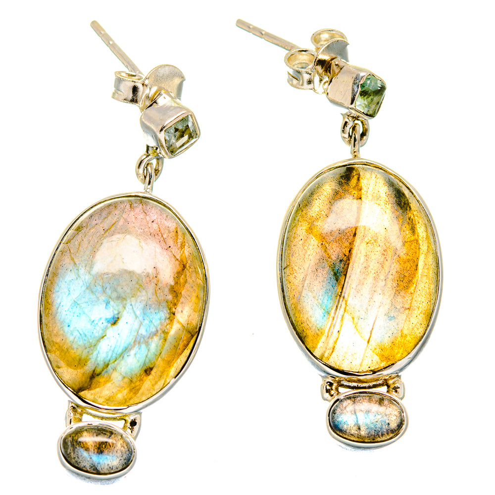 Labradorite Earrings handcrafted by Anasilvercos - EARR422798