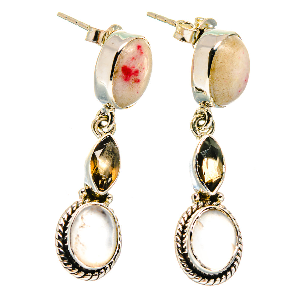 Thulite Earrings handcrafted by Anasilvercos - EARR422800