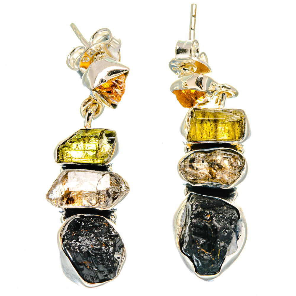 Black Tourmaline Earrings handcrafted by Anasilvercos - EARR422804