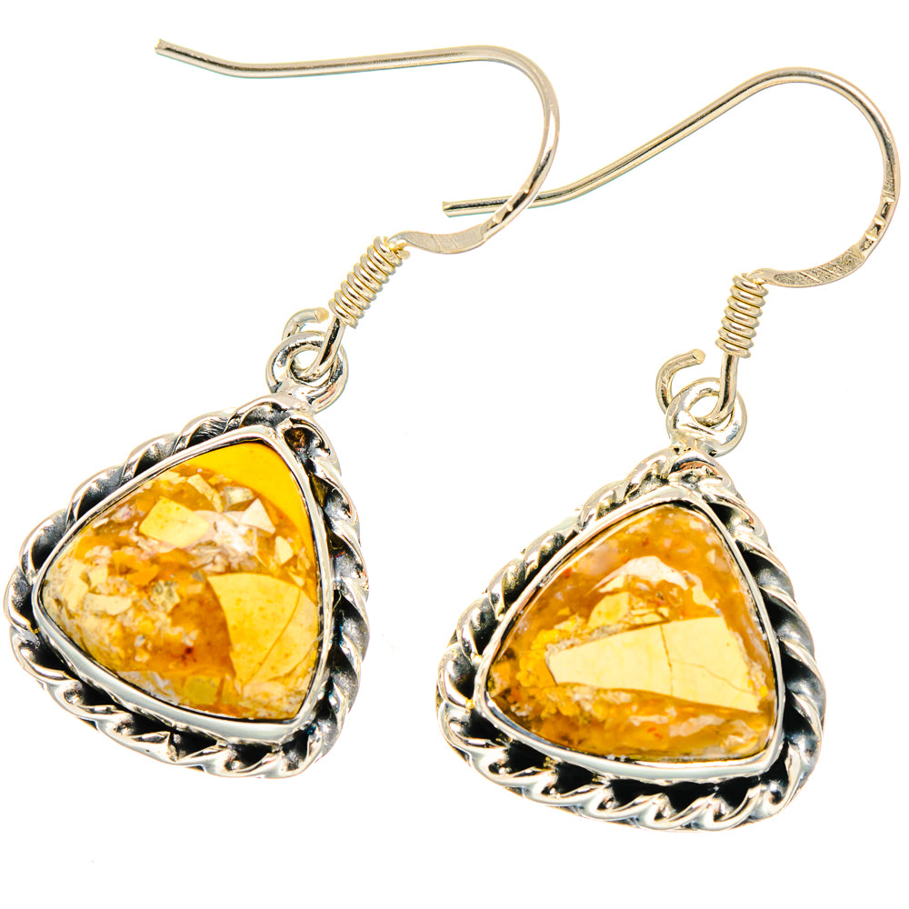Brecciated Mookaite Earrings handcrafted by Anasilvercos - EARR422808
