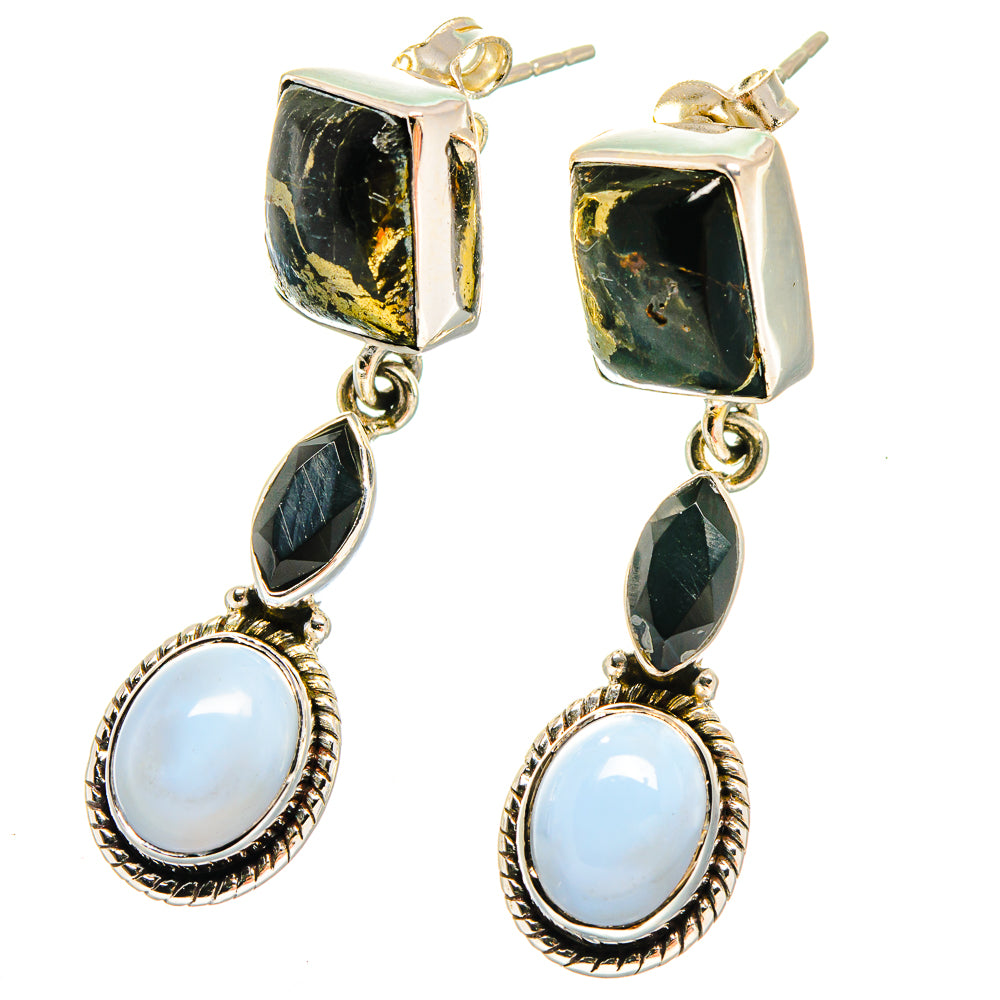Black Copper Onyx Earrings handcrafted by Anasilvercos - EARR422811