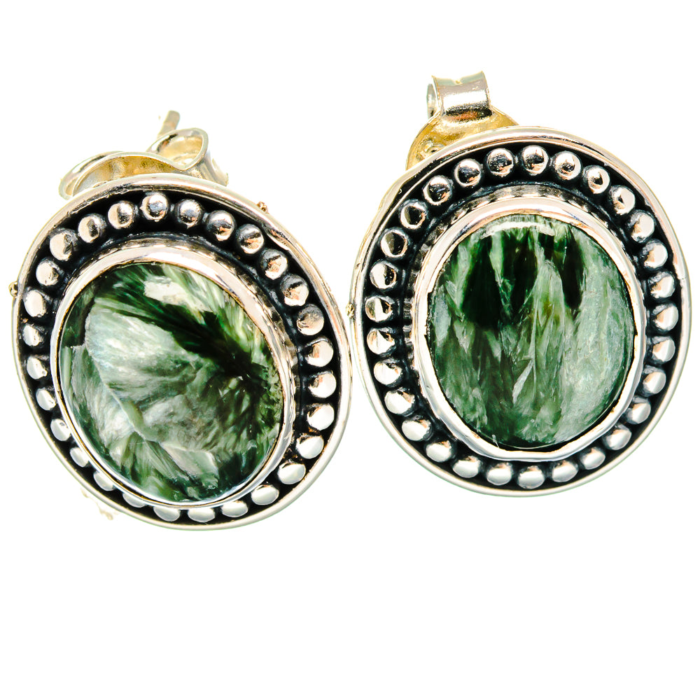 Seraphinite Earrings handcrafted by Anasilvercos - EARR422819