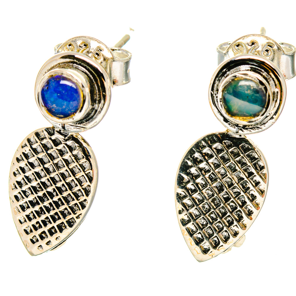 Ethiopian Opal Earrings handcrafted by Anasilvercos - EARR422821