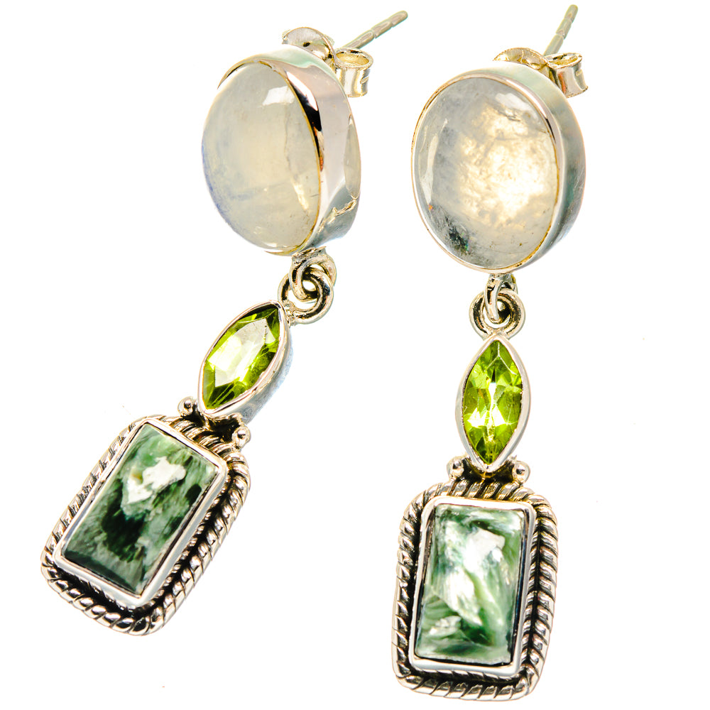 Seraphinite Earrings handcrafted by Anasilvercos - EARR422827
