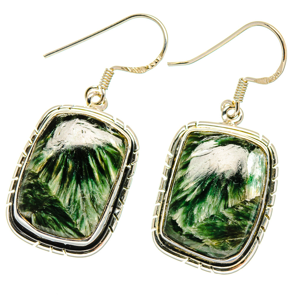 Seraphinite Earrings handcrafted by Anasilvercos - EARR422831