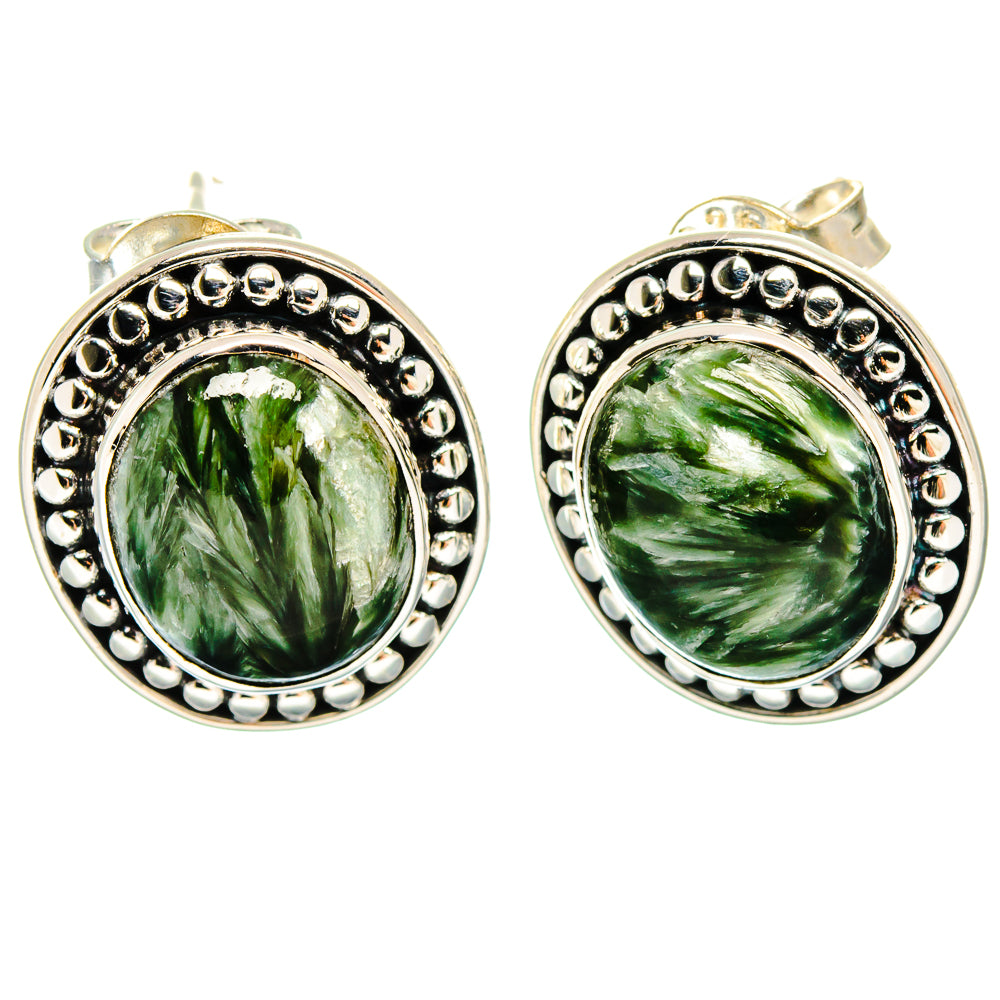 Seraphinite Earrings handcrafted by Anasilvercos - EARR422840
