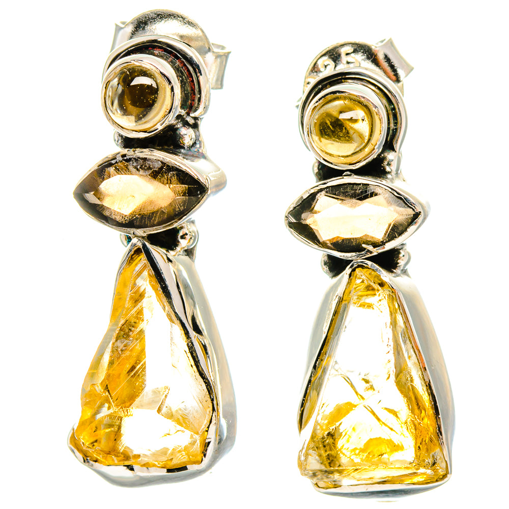 Citrine Earrings handcrafted by Anasilvercos - EARR422841