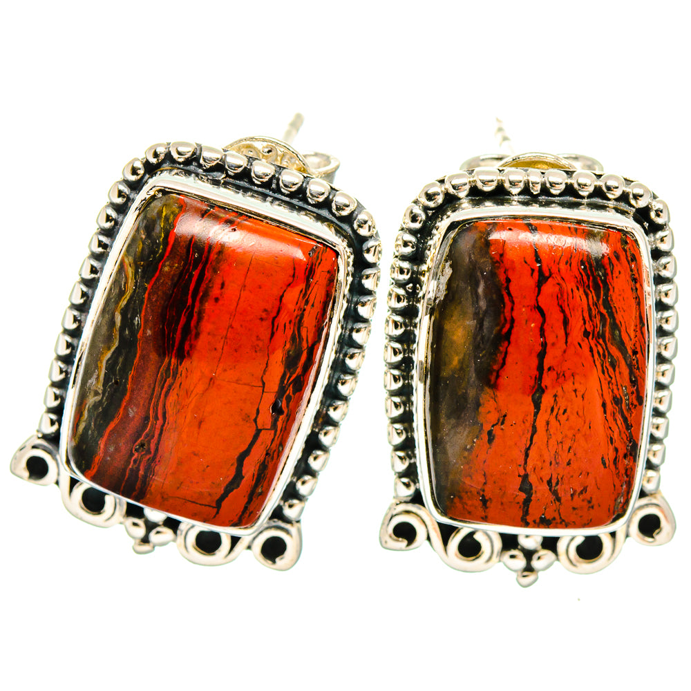 Red Jasper Earrings handcrafted by Anasilvercos - EARR422856