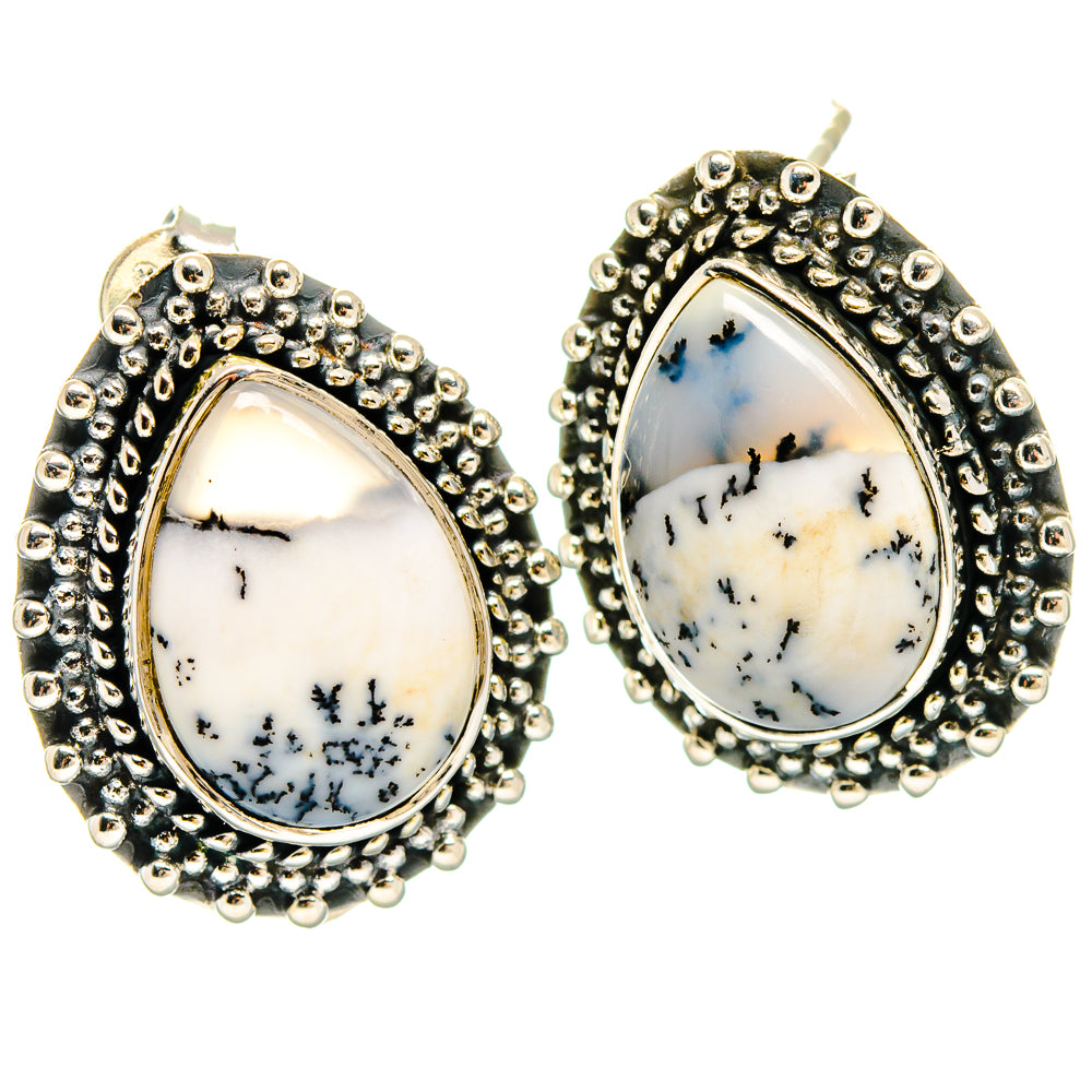 Dendritic Opal Earrings handcrafted by Anasilvercos - EARR422860