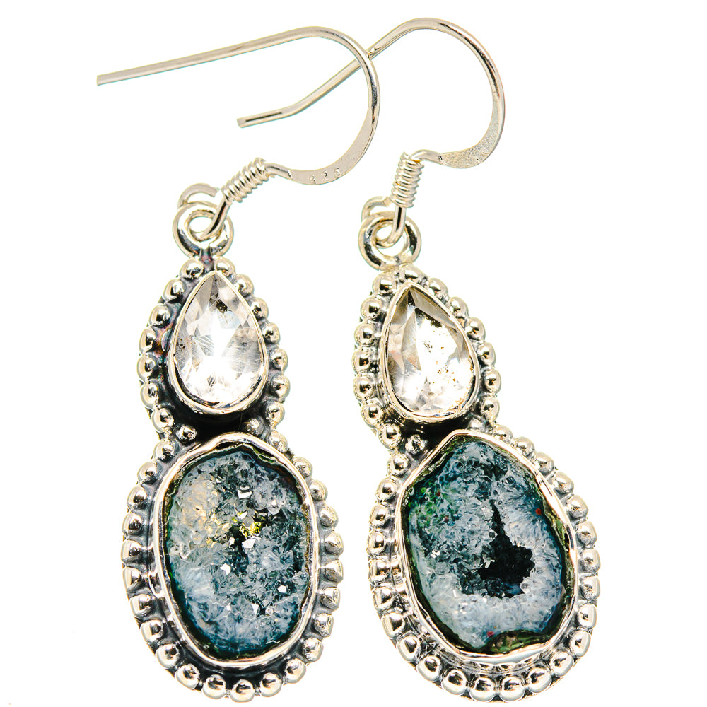 Coconut Geode Slice Earrings handcrafted by Anasilvercos - EARR422862