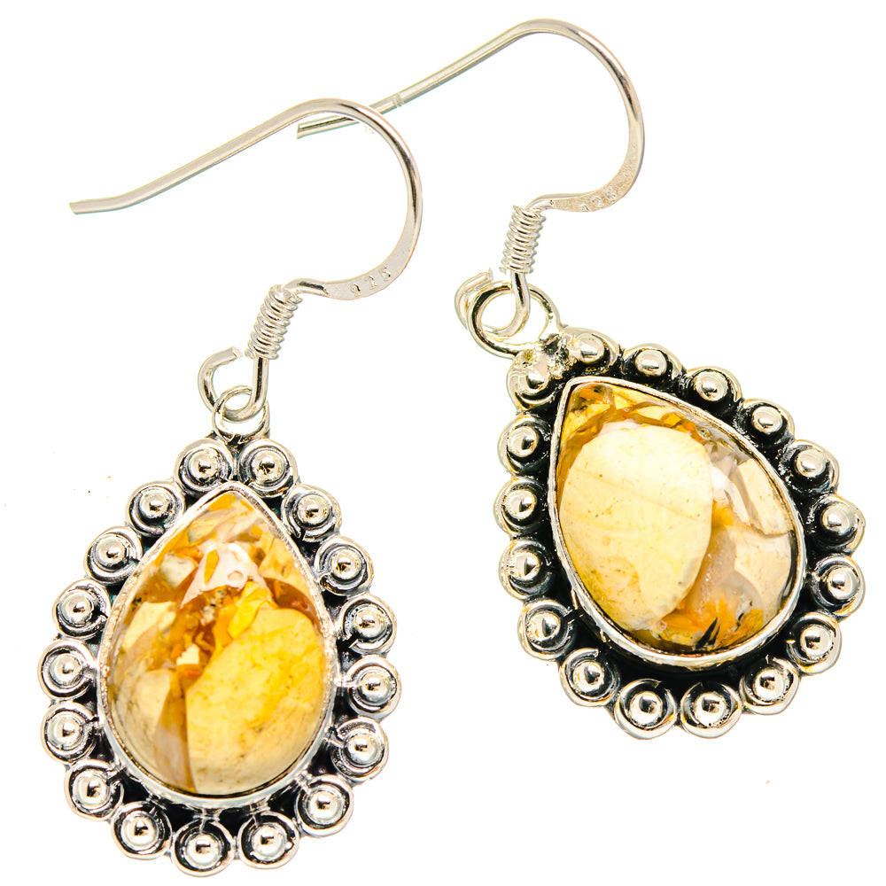 Brecciated Mookaite Earrings handcrafted by Anasilvercos - EARR422867