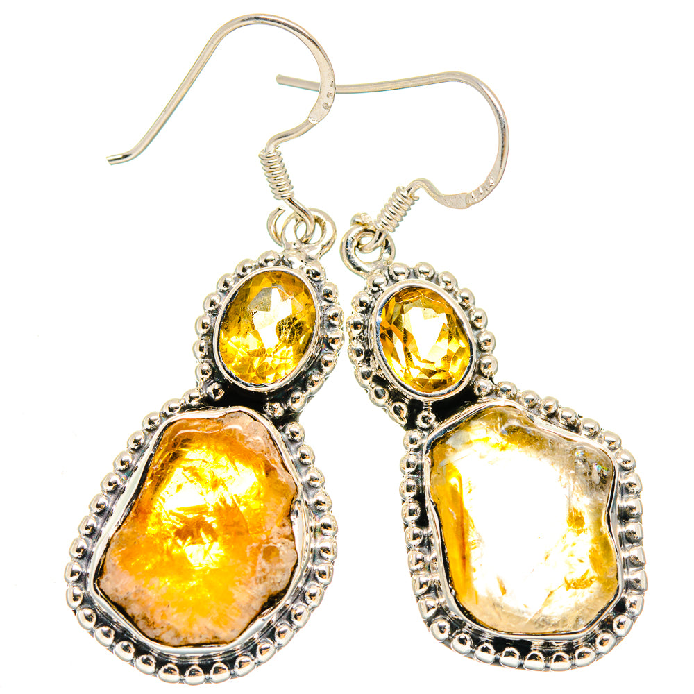 Citrine Earrings handcrafted by Anasilvercos - EARR422868