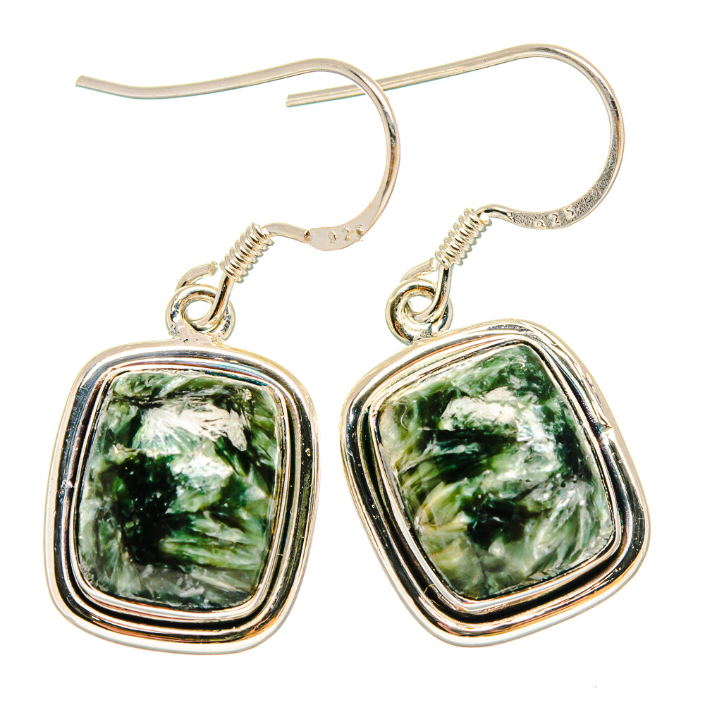 Seraphinite Earrings handcrafted by Anasilvercos - EARR422876