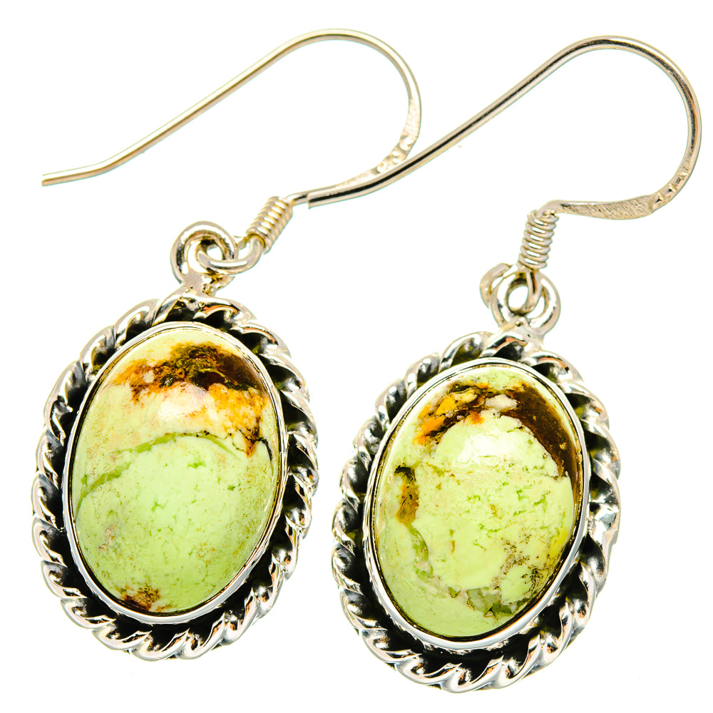 Lemon Chrysoprase Earrings handcrafted by Anasilvercos - EARR422890