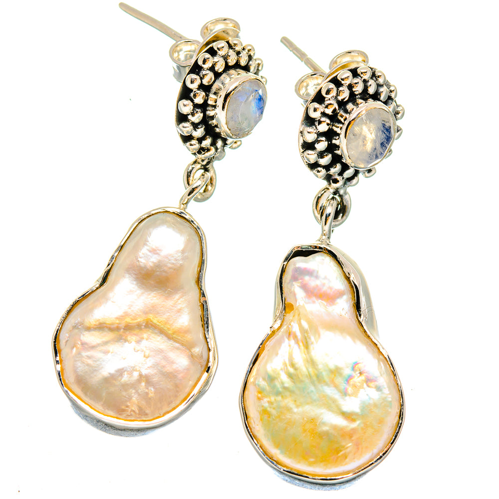 Mother Of Pearl Earrings handcrafted by Anasilvercos - EARR422891