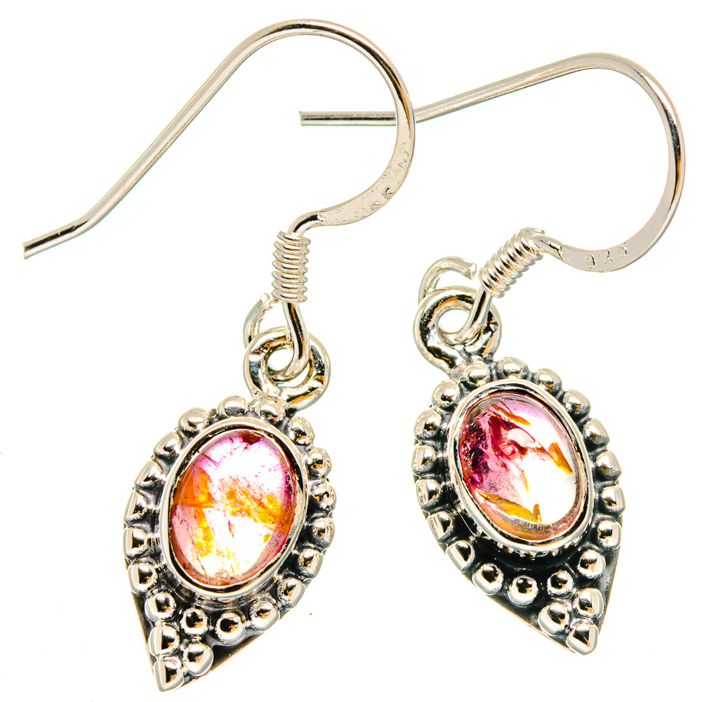 Pink Tourmaline Earrings handcrafted by Anasilvercos - EARR422903