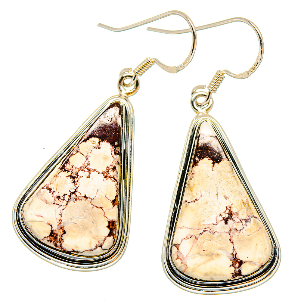 Wild Horse Jasper Earrings handcrafted by Anasilvercos - EARR422904
