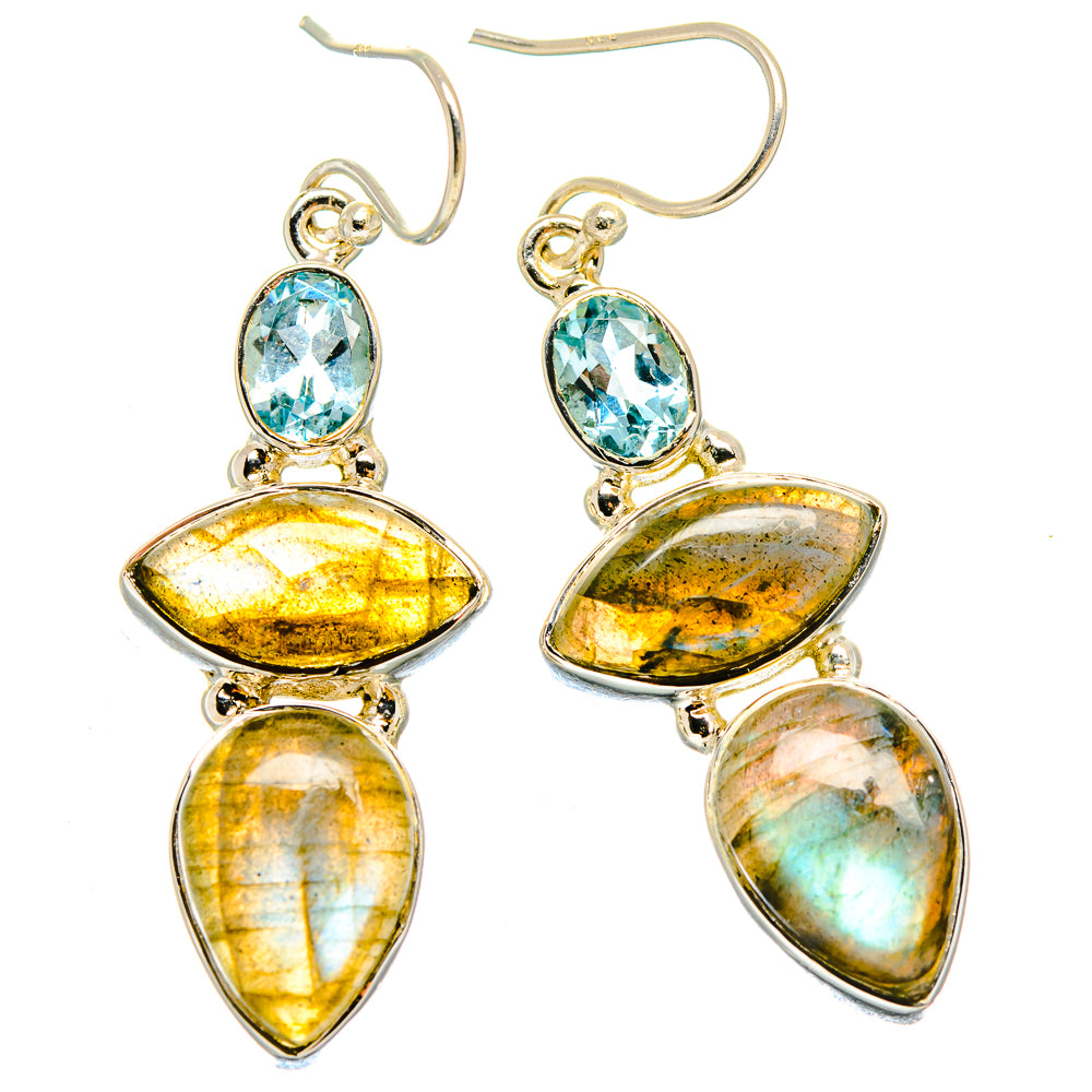 Labradorite Earrings handcrafted by Anasilvercos - EARR422906