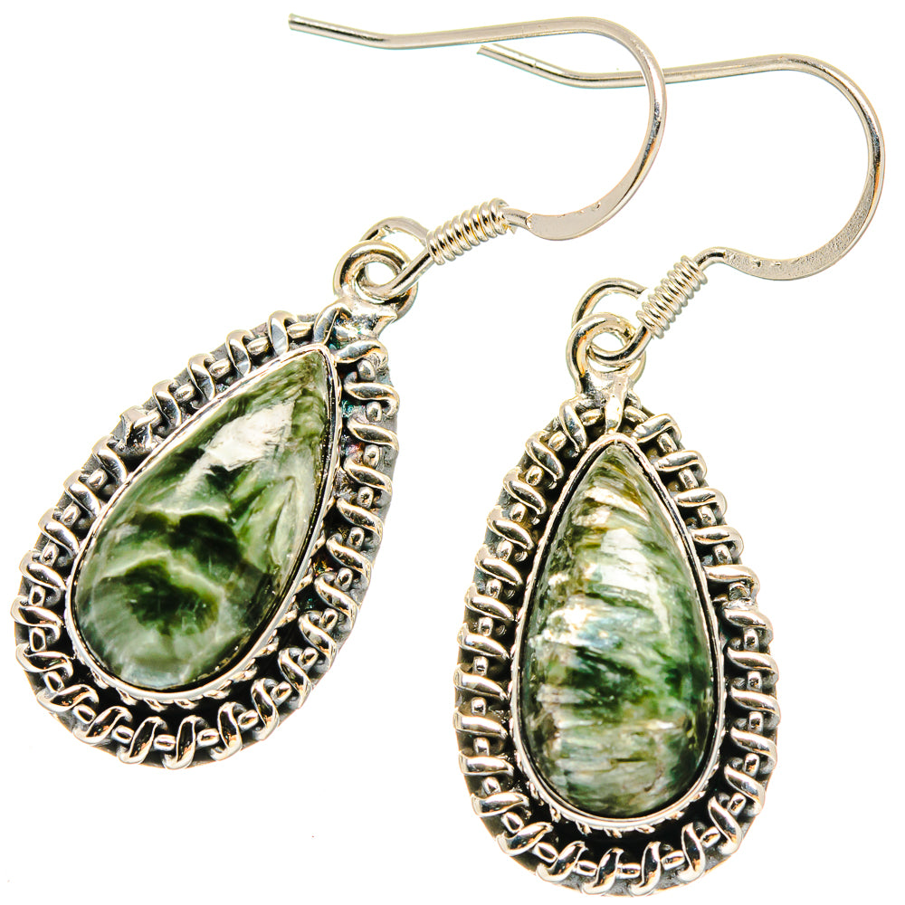 Seraphinite Earrings handcrafted by Anasilvercos - EARR422938