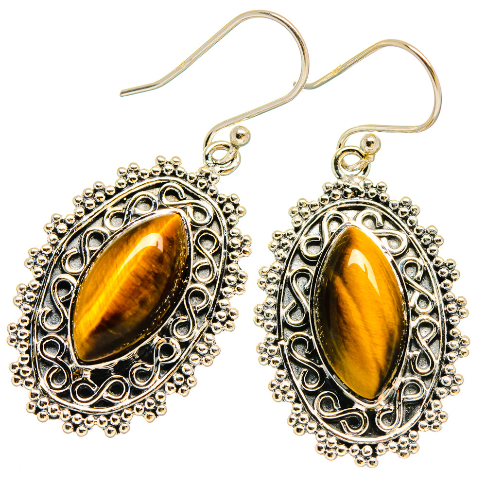 Tiger Eye Earrings handcrafted by Anasilvercos - EARR422940