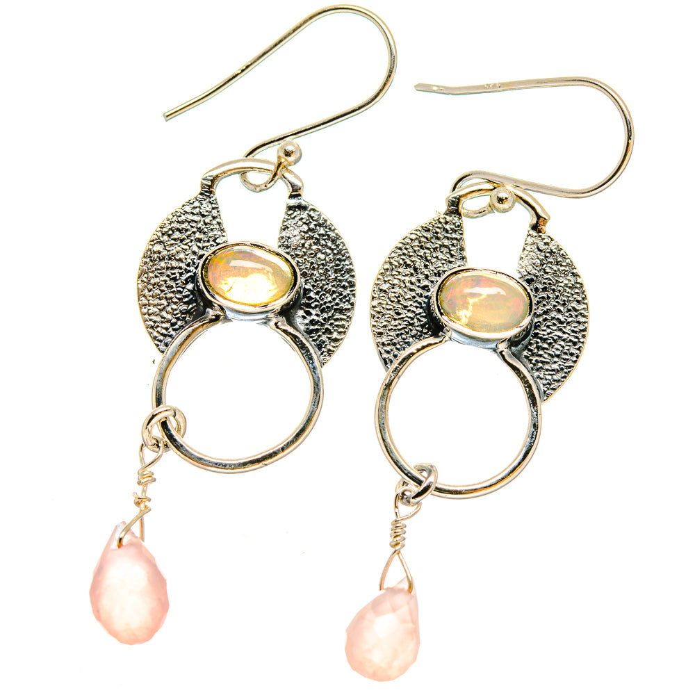 Rose Quartz Earrings handcrafted by Anasilvercos - EARR422944