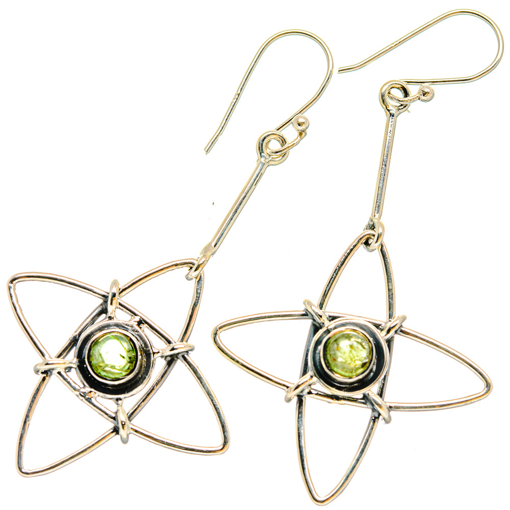 Green Tourmaline Earrings handcrafted by Anasilvercos - EARR422947