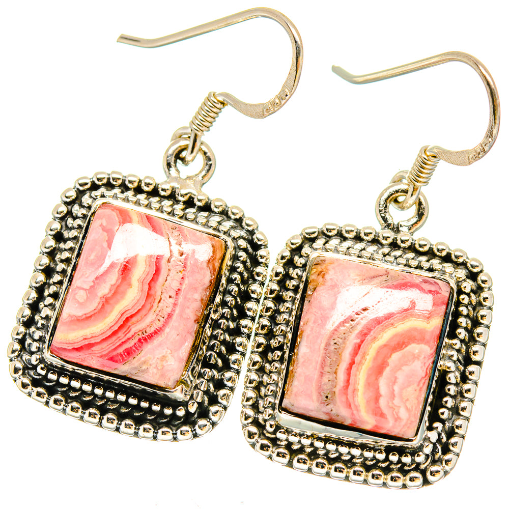 Rhodochrosite Earrings handcrafted by Anasilvercos - EARR422949