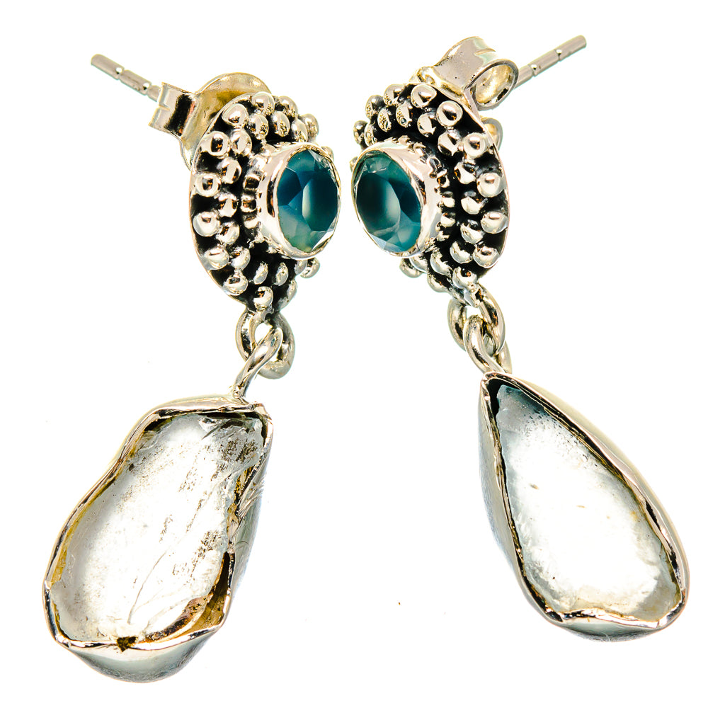 Aquamarine, Aqua Chalcedony Earrings handcrafted by Anasilvercos - EARR422974