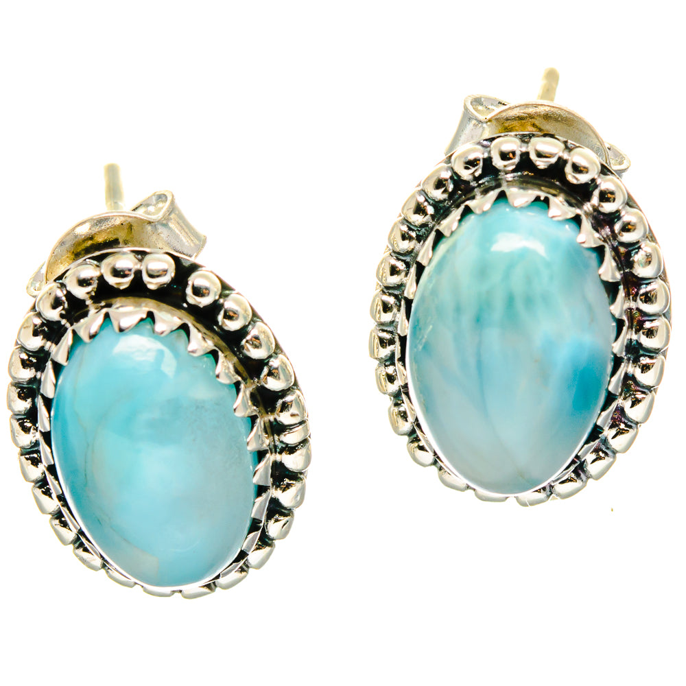 Larimar Earrings handcrafted by Anasilvercos - EARR422982