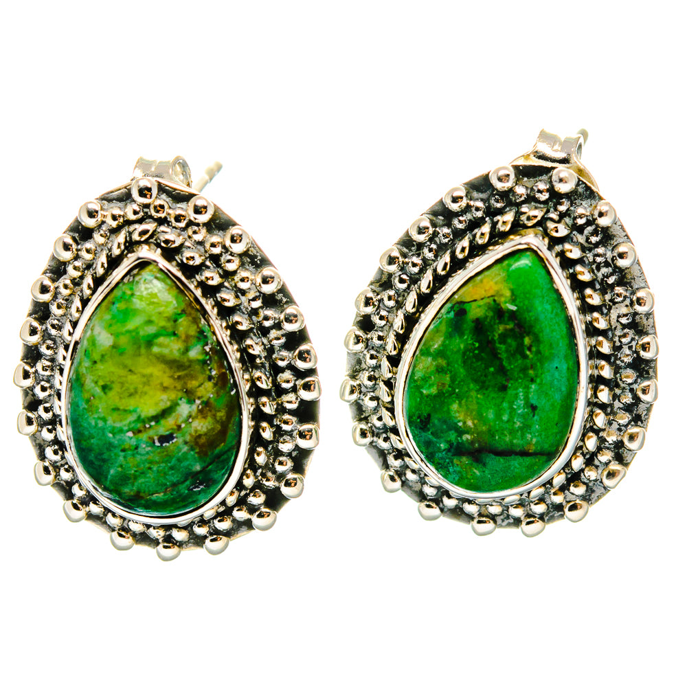 Gaspeite Earrings handcrafted by Anasilvercos - EARR422983
