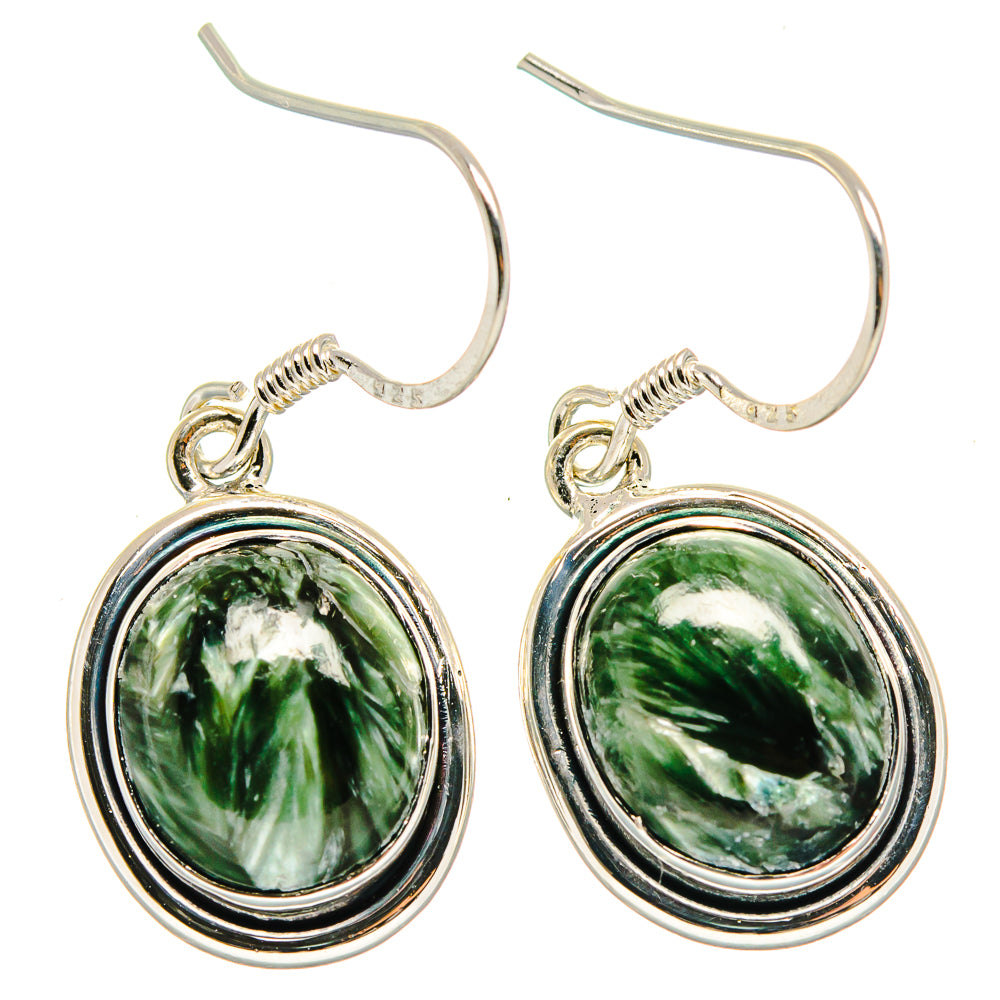 Seraphinite Earrings handcrafted by Anasilvercos - EARR422985