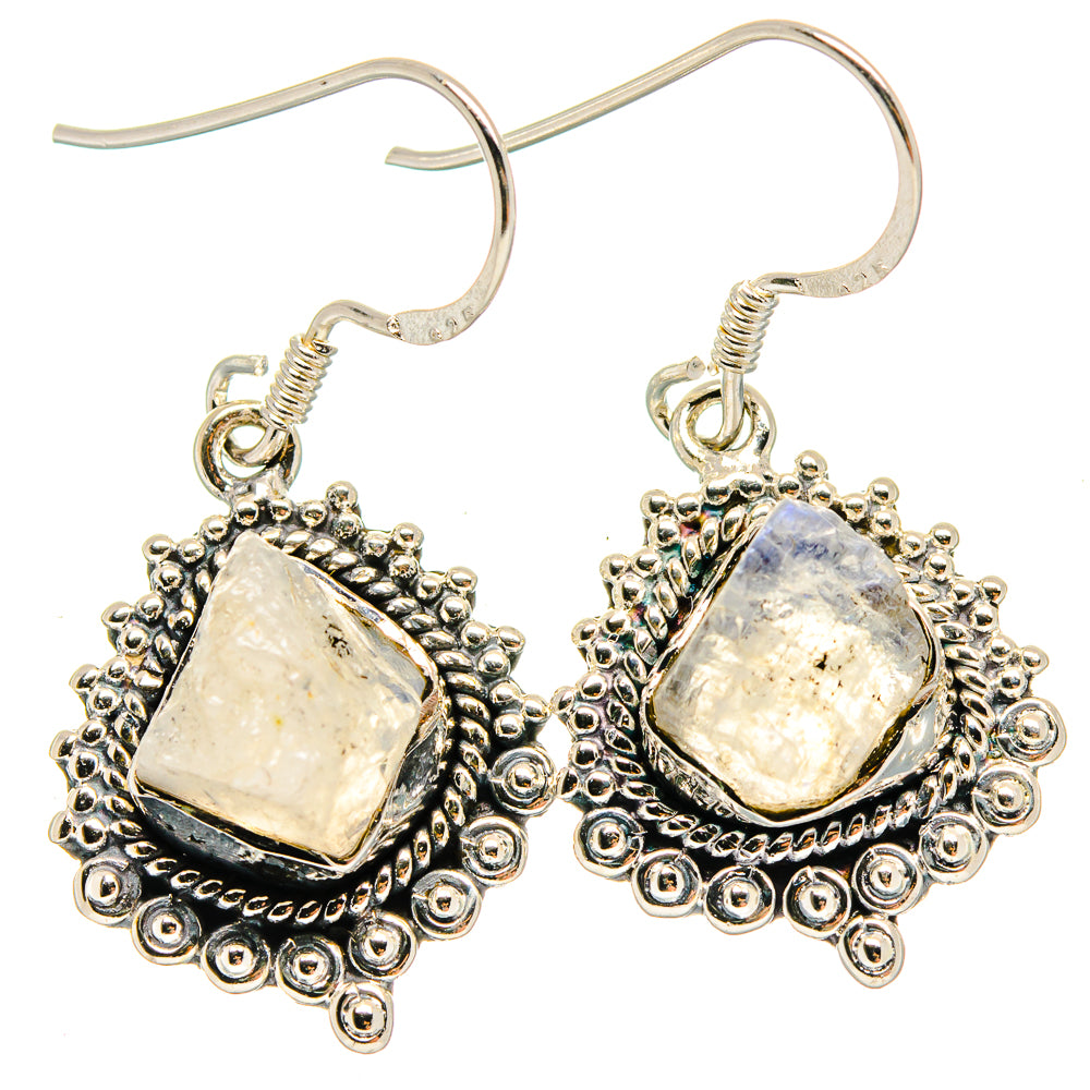 Rainbow Moonstone Earrings handcrafted by Anasilvercos - EARR422988