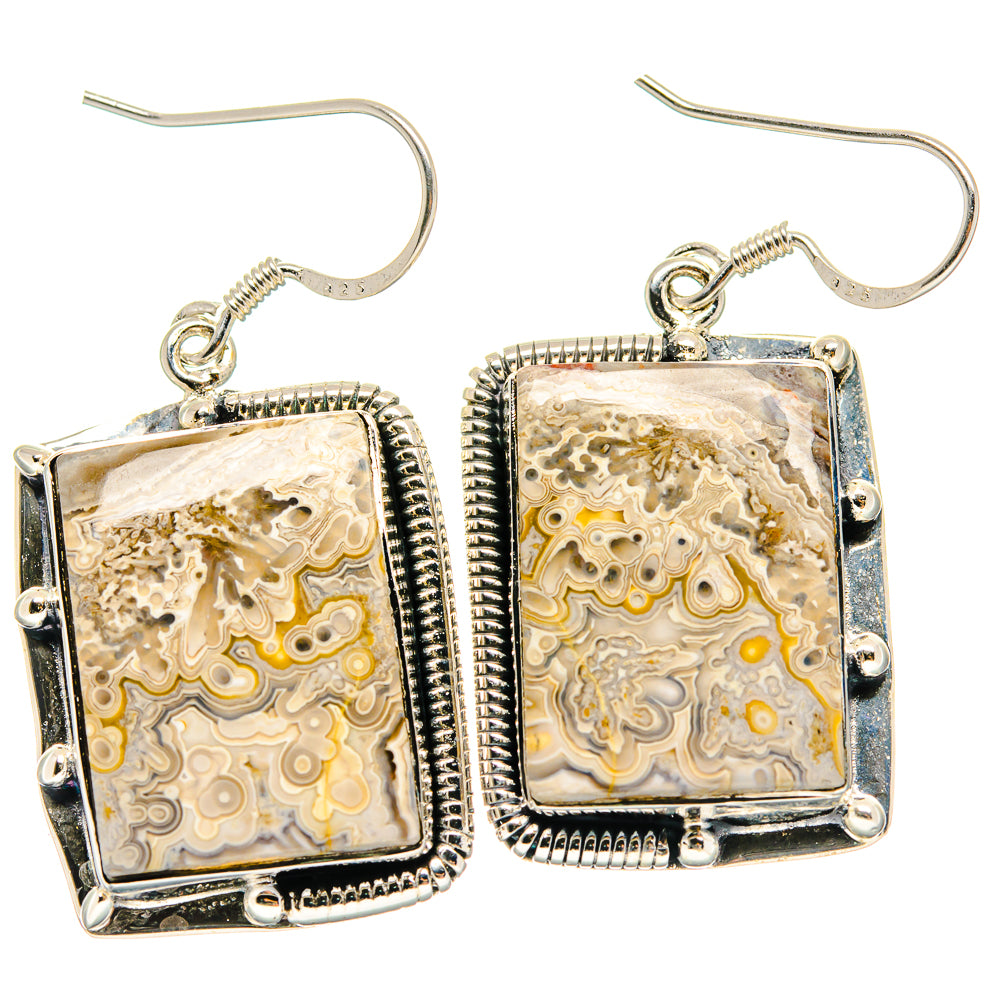 Laguna Lace Agate Earrings handcrafted by Anasilvercos - EARR422990