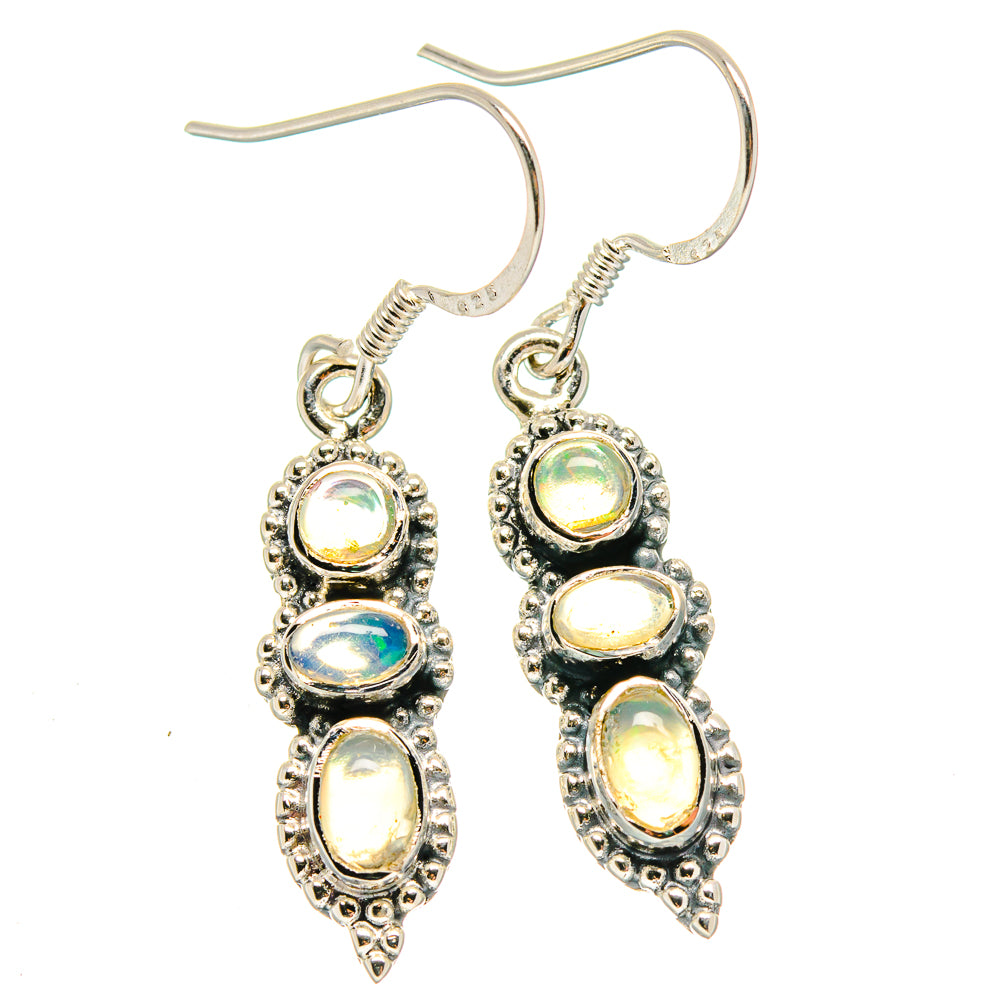 Ethiopian Opal Earrings handcrafted by Anasilvercos - EARR423008