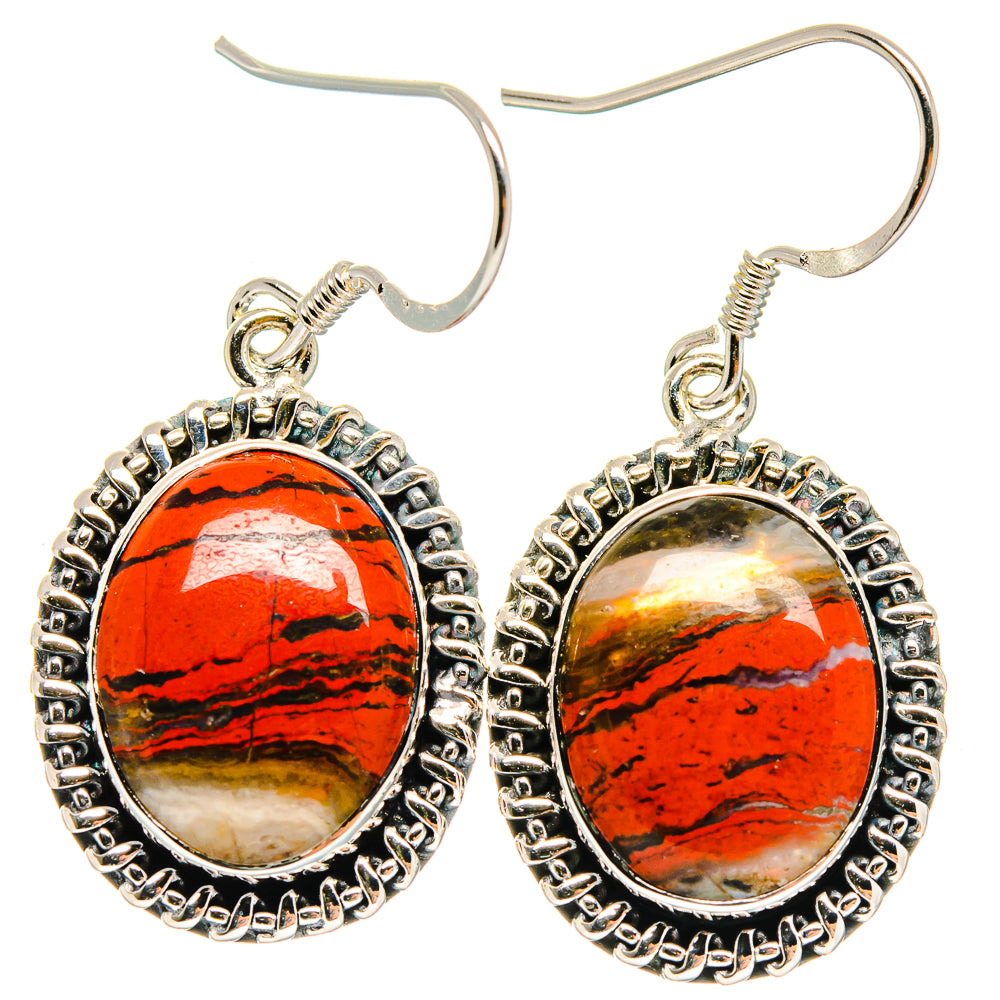 Red Jasper Earrings handcrafted by Anasilvercos - EARR423021
