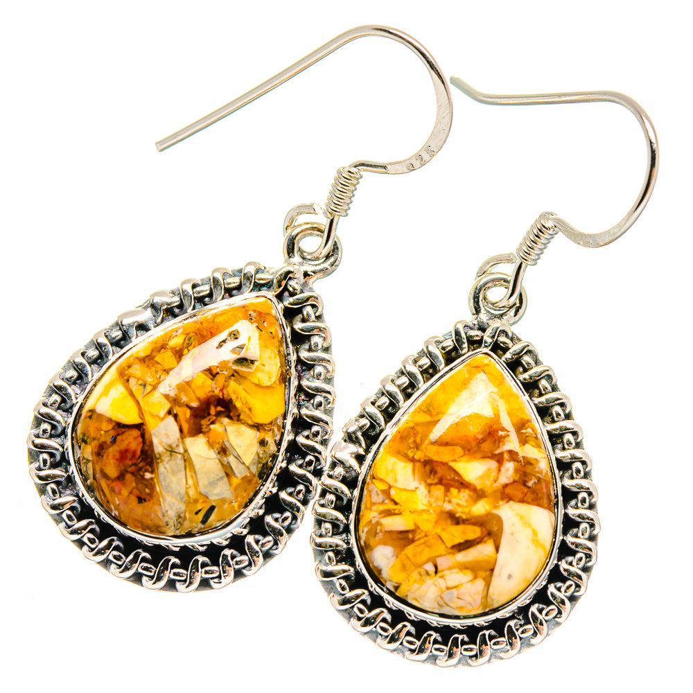 Brecciated Mookaite Earrings handcrafted by Anasilvercos - EARR423024